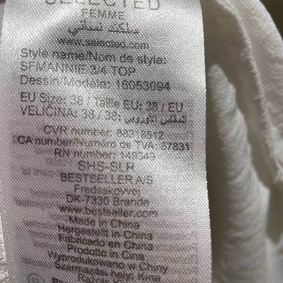 Lovely Selected Femme high-low t-shirt style polyester blouse - Picture 4 of 6